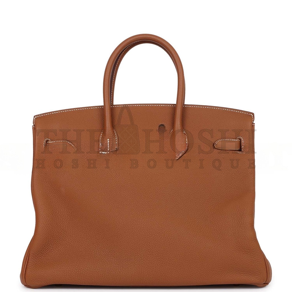 H**me5 BIRKIN 35 TOGO GOLDEN BROWN GOLD BUCKLE BAG 1900409 (35*25*18cm) Master Quality
